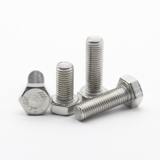 M9 x 40 Hexagon Head Bolts 304 Stainless Steel Hex Head Screws Pitch 1.0 / 1.25 PK10