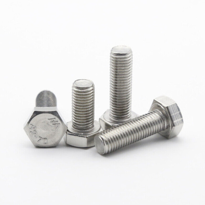 M9 x 40 Hexagon Head Bolts 304 Stainless Steel Hex Head Screws Pitch 1.0 / 1.25 PK10