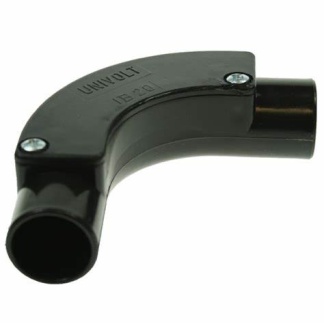 Univolt 20mm Black Inspection Elbow
