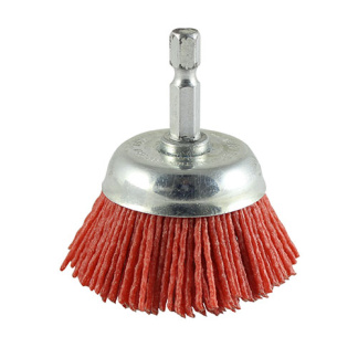 75mm - Drill Cup Brush - Nylon - Blister Pack of 1