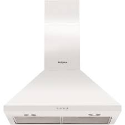 Hotpoint PHPC65FLMX chimney cooker hood - white