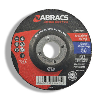 115mm x 6mm Grinding Disc Pk 25