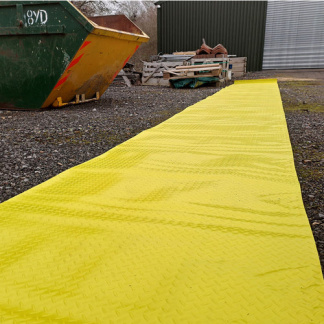 Industrial Rubber Site Matting 1m x 10m Yellow