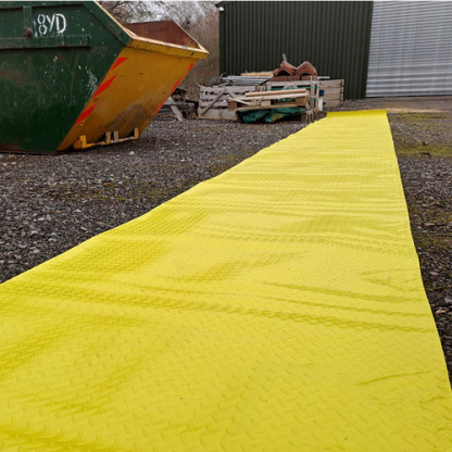 Industrial Rubber Site Matting 1m x 10m Yellow