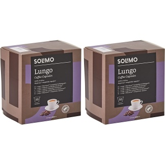 Solimo Lungo Nespresso Compatible Coffee Capsules, 100 Capsules (2 Packs x 50)