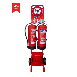 Single Flat-pack Compact Construction Fire Extinguisher Stand