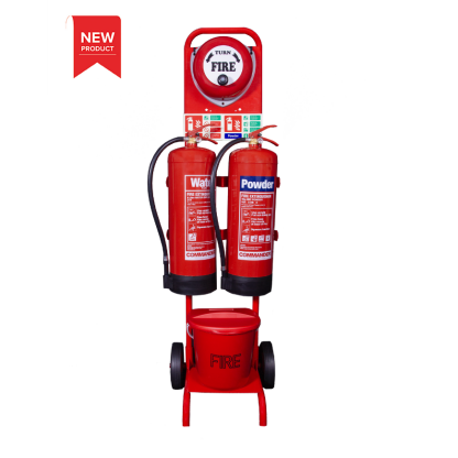 Single Flat-pack Compact Construction Fire Extinguisher Stand