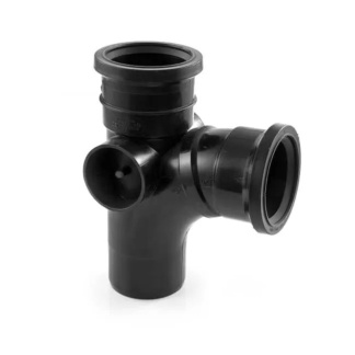 82mm x 92.1/2° Black Soil Pipe Drainage Branch Tee