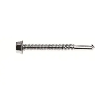 5.5 x 80mm Bi Metal Screws, Hex Washer Head  Box 100