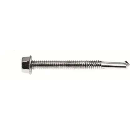 5.5 x 80mm Bi Metal Screws, Hex Washer Head  Box 100
