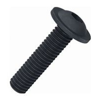 M6 x 20 Flange Hex Machine Screw Black