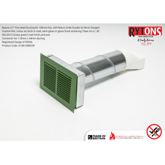 Bespoke Fabricated Vents 250 x 100 x 1.mm Fire Retardant Class O Paint