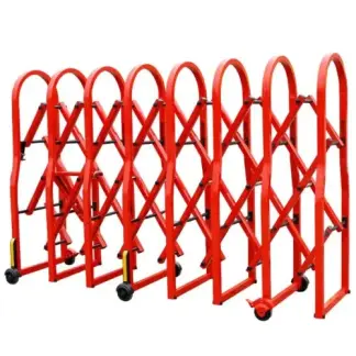 Red Aluminum Expanding Barrier 1.3m H x 2.0mW 35kg