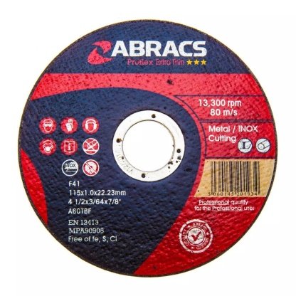 125mm x 1mm Abracs Proflex Extra Thin INOX Cutting Disc (10 Pack)