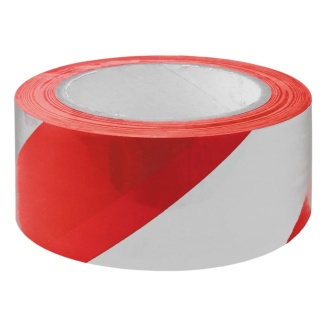 50mm x 33m Hazard tape Red/White