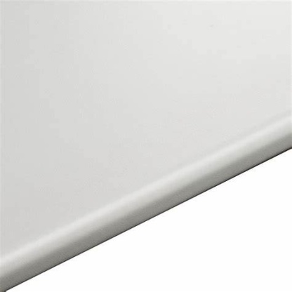 28mm Matt White Laminate & particle board Post-formed Kitchen Worktop, (L)2400mm