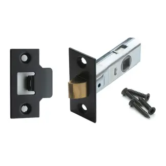 Black tubular latch 44-64mm