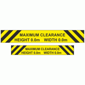 CAUTION MAXIMUM HEIGHT 2.95M