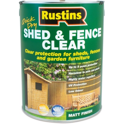 Quick Dry Shed and Fence Clear Protector 5 Litre