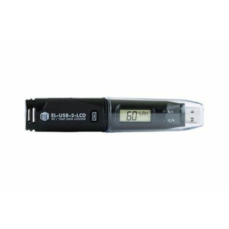 EL-USB-2-LCD TEMPERATURE & RH, DATA LOGGER, 16K READINGS, BUILT-IN SENSOR, VISUAL ALARMS WITH LCD