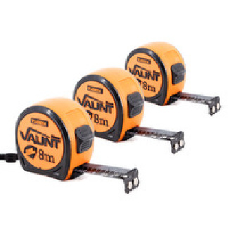 Vaunt Premium 5m Metric Heavy Duty Tape Measure - Pack of 3