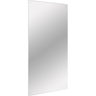 600 x 450mm aluminium foil back safety mirror with 4 x holes and screws.