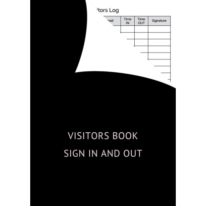 Visitors Book Sign In and Out: A4 Size