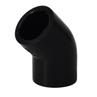 45° Bend 3/4" (21.5mm) black