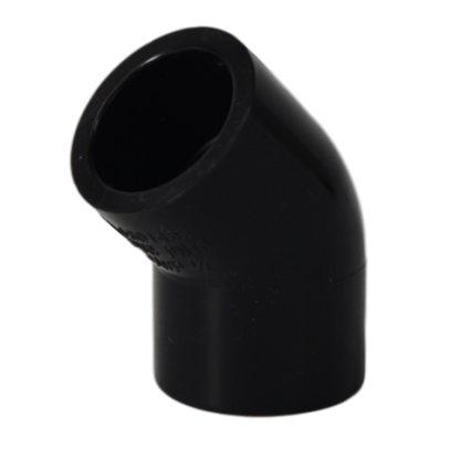 45° Bend 3/4" (21.5mm) black