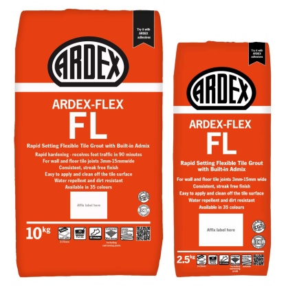 Ardex Flex FL Tile Grout Flexible Rapid Set 2.5kg