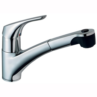 Cerasprint Polished Chrome Kitchen Sink Mixer Tap With Pull Out Spout