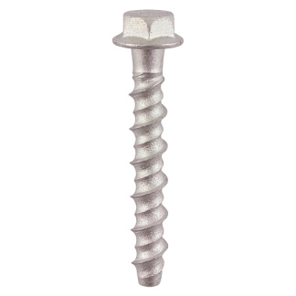 6.0/8.0 x 50 Multi-Fix Masonry Bolts - Hex Flange - Exterior - Silver