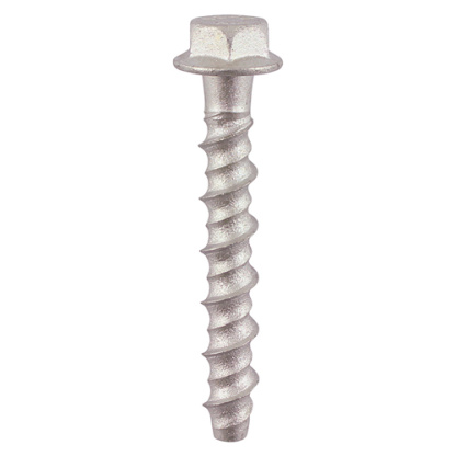 6.0/8.0 x 50 Multi-Fix Masonry Bolts - Hex Flange - Exterior - Silver