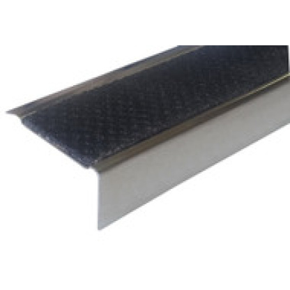 1 x Anti-slip Stainless Steel Stair Nosing-2.5m Black