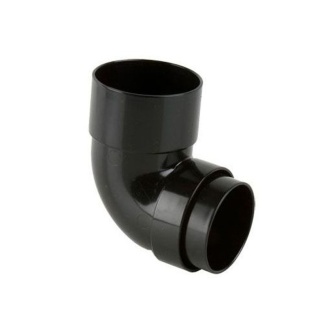92.5 Degrees Downpipe Bend Round Black