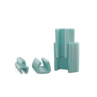 50 x 50 x 7 x 2m Ocean Green Profile Foam L50 Hand Rail Protector
