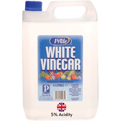 Pride White Vinegar 5L | Food Grade Suitable for Cleaning | Cooking | Weed Killer