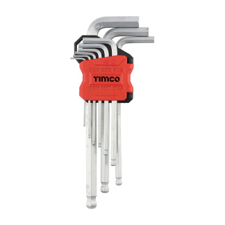 9 pc Long Arm Ball End Hex Key Set