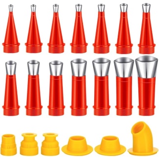 20 Pcs Universal Rubber Nozzle Tool Kit, Stainless Caulking Nozzle Tips