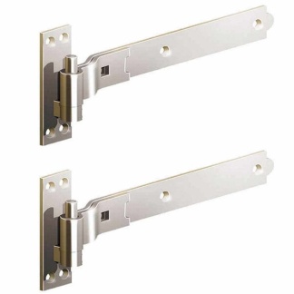 450MM Cranked Hook And Band Hinge Stainless Steel Pair