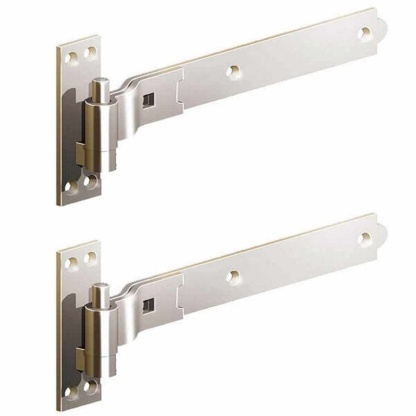 450MM Cranked Hook And Band Hinge Stainless Steel Pair