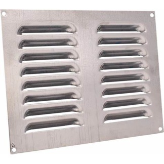 Louvre Air Vent - 242 x 165mm - Stainless Steel