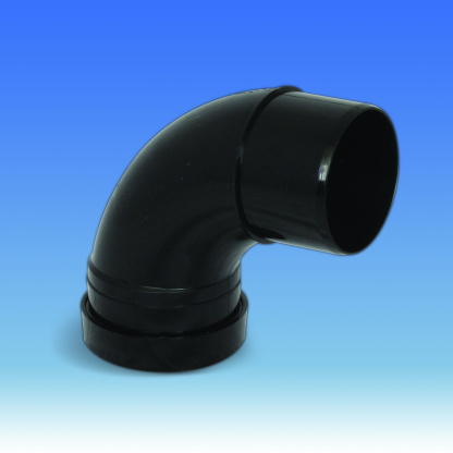 160mm 135 Degree Single Socket Bend - Black