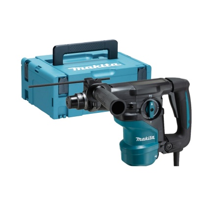 Makita HR3001CJ 110V 3 function hammer - SDS plus   1050 Watt   Variable / reversing   Max in concrete: 30mm   MakPac type 2 case