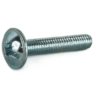 M4 X 20 Flange Pozi Machine Screws BZP
