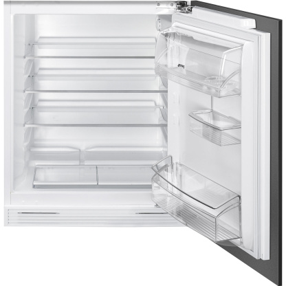 Smeg UKU8L080DF Built Under Larder Fridge Product code: UKU8L080DF Colour - White Capacity (Gross) - Fridge 134 Litres Wi-Fi Connectivity - No Right Hand Reversible Door Fixed Door Hinge System
