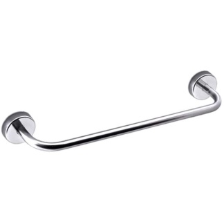 Kapitan Stainless Steel Towel Bar Rail - 40 cm / 15.75 inches, 3M Self Adhesive or Screws Mounting, INOX 18/10, Polished Finish, Made in EU, 20 Years