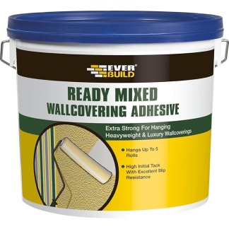 Everbuild Wall Covering Adhesive – Ready Mixed – Easy To Apply – Anti-Fungal – 4.5kg