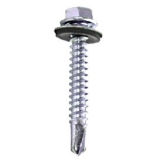 5.5 x 55 L/S Self Drill Screw c/w Bonded Washer box 100