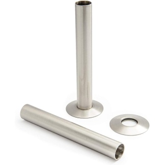 Pipe Shroud Kit Brushed Nickel 18mm x 130mm 2 Pack
